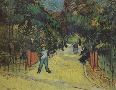 Vincent Van Gogh Entrance to thte Public Park in Arles (nn04) oil painting picture